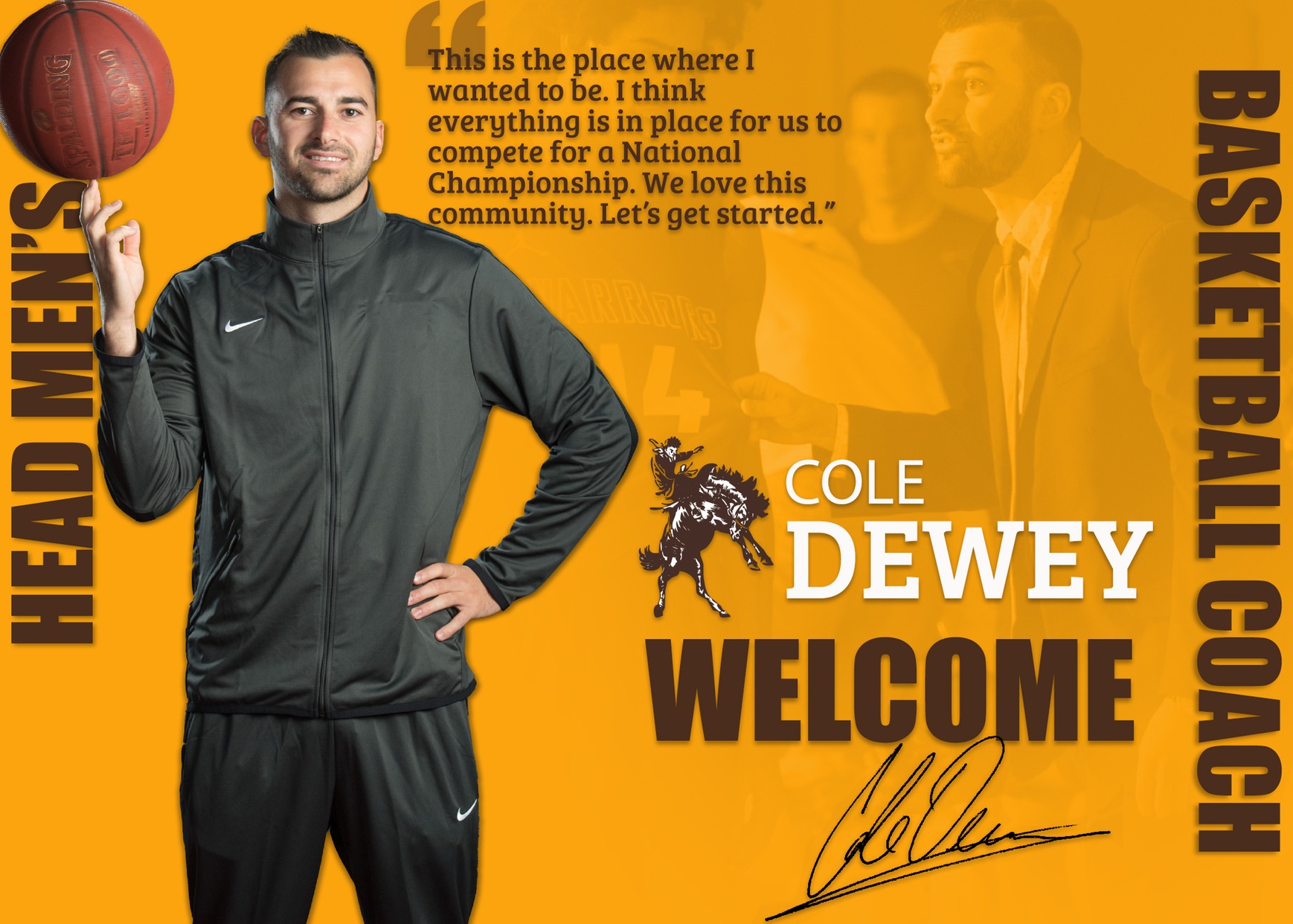 Former Broncbuster assistant, Cole Dewey, named Men's Basketball Coach at Garden City