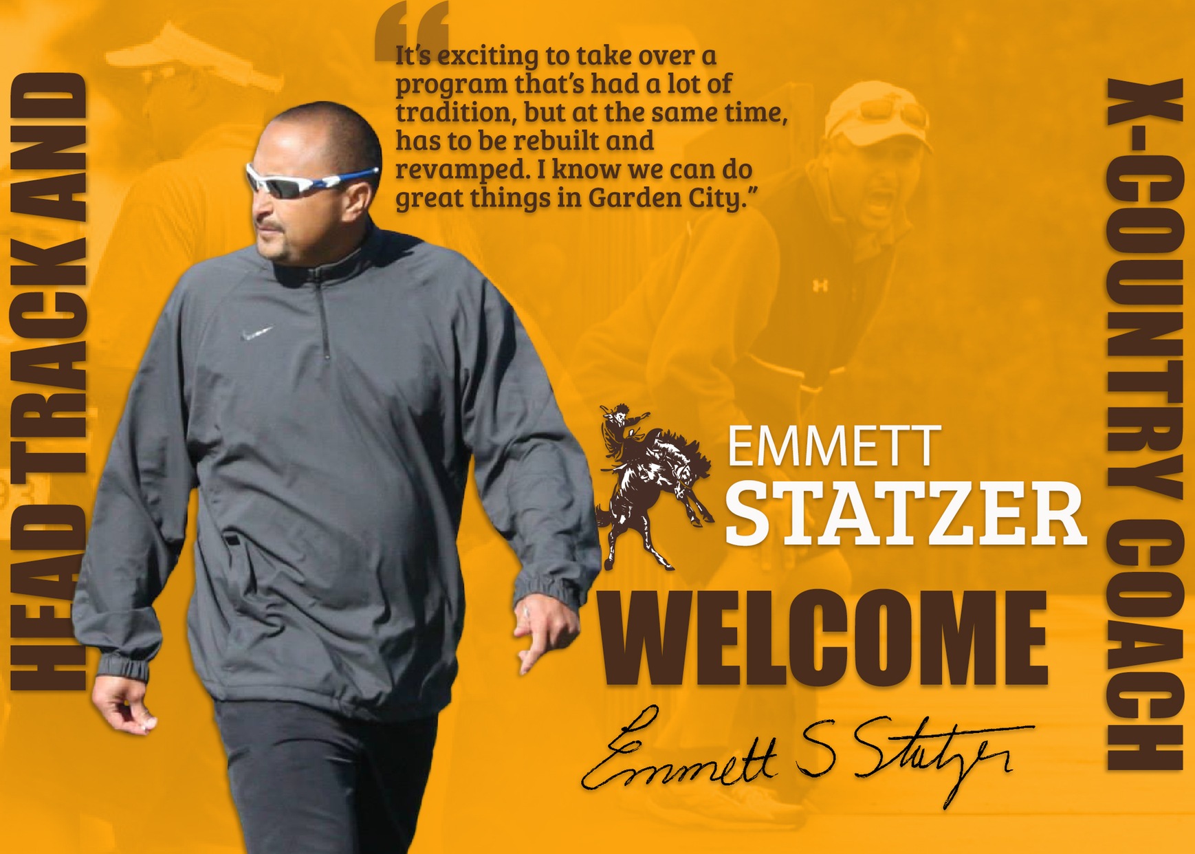 Emmett Statzer named men's and women's Track and Cross Country Coach