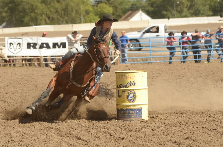 Former Broncbuster Emily Miller competing in National Finals Rodeo